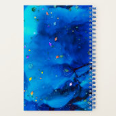 Tiefblaue Unterwasser-Alkoholtink Notizblock (Rückseite)