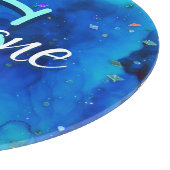Tiefblaue Unterwasser-Alkoholtink Schneidebrett (Ecke)