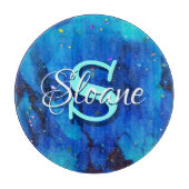 Tiefblaue Unterwasser-Alkoholtink Schneidebrett (Vorderseite)