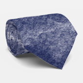 Tiefblaue Wasserfarben-Textur Krawatte (Gerollt)