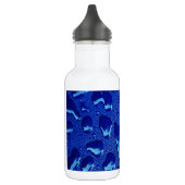 Tiefblaue Wassertropfen Edelstahlflasche (Links)