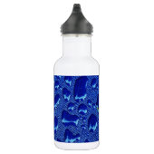 Tiefblaue Wassertropfen Edelstahlflasche (Rechts)
