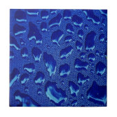 Tiefblaue Wassertropfen Fliese (Vorderseite)
