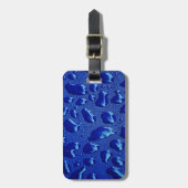 Tiefblaue Wassertropfen Gepäckanhänger (Vorderseite vertikal)