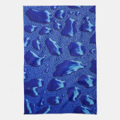 Tiefblaue Wassertropfen Geschirrtuch (Vertikal)