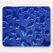 Tiefblaue Wassertropfen Mousepad (Vorne)