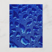 Tiefblaue Wassertropfen Postkarte (Vorderseite)