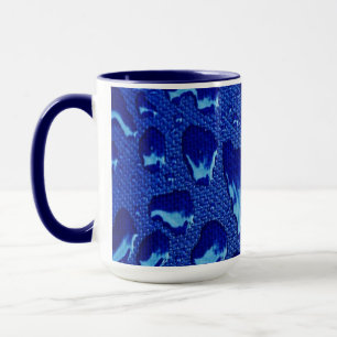 Tiefblaue Wassertropfen Tasse