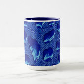 Tiefblaue Wassertropfen Tasse (Zentrum)