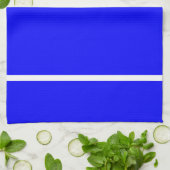 Tiefblaue weiße Streifen Geschirrtuch (Gefaltet)