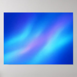 Tiefblauer Cyanlila Farbverlauf Abstrakter Poster