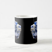 Tiefblauer Fluorit-Kristall Calcit Lebendige Kunst Kaffeetasse (Mittel)