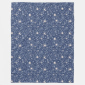 Tiefblauer Glitter Fleecedecke (Vorderseite)