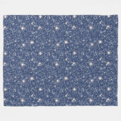Tiefblauer Glitter Fleecedecke (Vorderseite (Horizontal))
