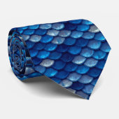 Tiefblauer Ozean Krawatte (Gerollt)