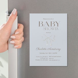 Tiefblauer, staubiger, schicker Bogen Baby Junge S Magnetkarte