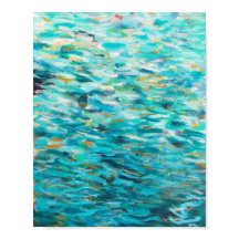 Tiefblaues Meer 8x10 Abstrakte Malerei im Ozean