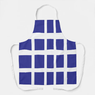 Tiefblaues Rechteck Geo Chef Schürze