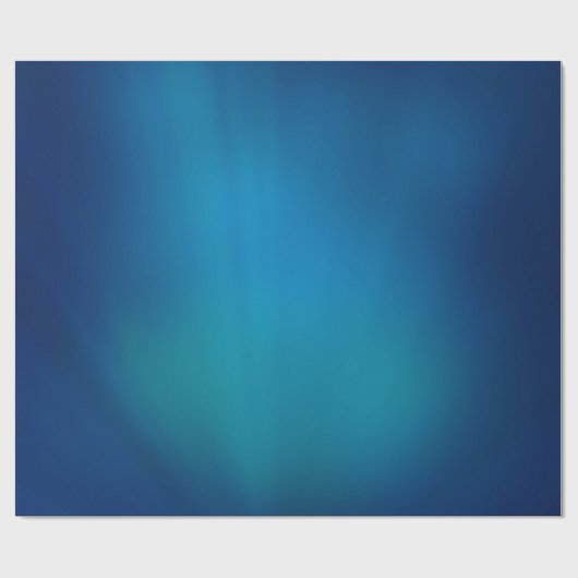 Tiefblaues Unterwasser-Glow Geschenkpapier (Flach)