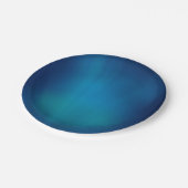 Tiefblaues Unterwasser-Glow Pappteller (Schrägansicht)