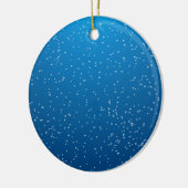 Tiefblaues Wasser und kleine Blasen Keramik Ornament (Links)