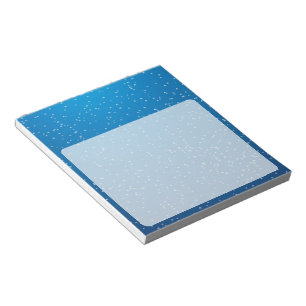 Tiefblaues Wasser und kleine Blasen Notizblock