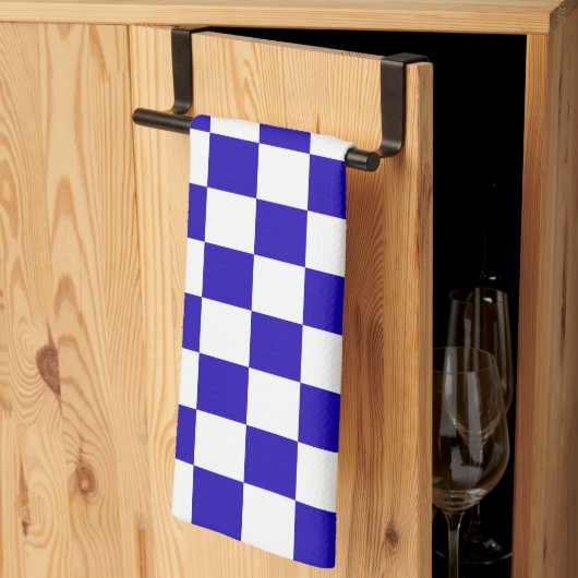 Tiefblaukariert geschirrtuch (Drittel gefaltet)