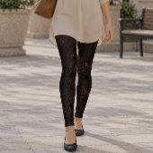 Tiefbrauner Gradient Gepard Druck Leggings