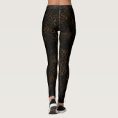Tiefbrauner Gradient Gepard Druck Leggings (Rückseite)