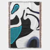 Tiefe: Abstrakt Schwarz, Weiß und Blau Decke (Vorderseite Vertikal)