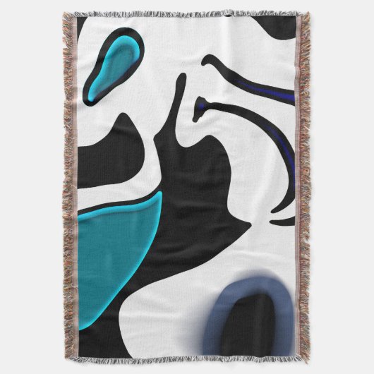 Tiefe: Abstrakt Schwarz, Weiß und Blau Decke (Vorderseite Vertikal)