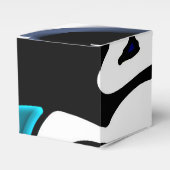 Tiefe: Abstrakt Schwarz, Weiß und Blau Geschenkschachtel (Vorderseite)