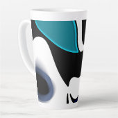 Tiefe: Abstrakt Schwarz, Weiß und Blau Milchtasse (Linke Ecke)