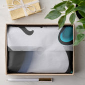 Tiefe: Abstrakt Schwarz, Weiß und Blau Seidenpapier (Geschenk)