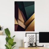 Tiefe abstrakte Geometrie Poster (Heimbüro)