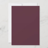 Tiefe Amethyst-Dahlie Hochzeit Einladung (Rückseite)