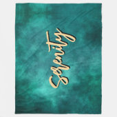 Tiefe Aquamarine Gelassenheit Fleecedecke (Vorderseite)