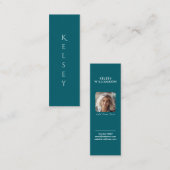 Tiefe Aquamarine, individuell anpassbare Foto Mini Mini Visitenkarte (Vorne/Hinten)