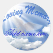 Tiefe Beileid_ Runder Aufkleber (Vorderseite)