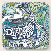 Tiefe blaue Enderforschung des Meer|Never Getränkeuntersetzer (Vorderseite)