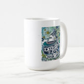Tiefe blaue Enderforschung des Meer|Never Kaffeetasse (VorderseiteRechts)
