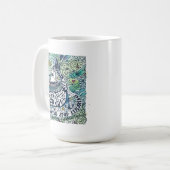 Tiefe blaue Enderforschung des Meer|Never Kaffeetasse (Vorderseite Links)