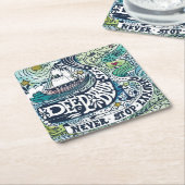 Tiefe blaue Enderforschung des Meer|Never Rechteckiger Pappuntersetzer (angewinkelt)