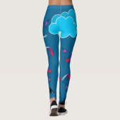 Tiefe blaue Gleitschirmfliegen-Elf-Leggings Leggings (Rückseite)