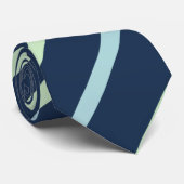 Tiefe blaue, grüne Diagonalstreifen Krawatte (Gerollt)