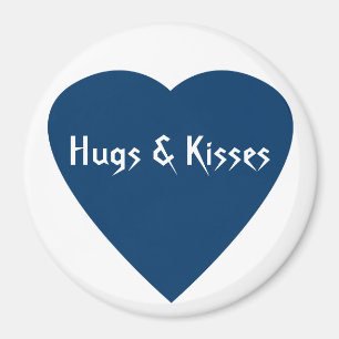 Tiefe blaue Herzen Magnet