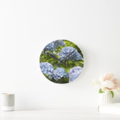 Tiefe blaue Hydrangeas Runde Wanduhr (Zuhause)