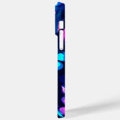 TIEFE BLAUE LUMINOUS BLUME DESIGN Case-Mate iPhone HÜLLE (Rückseite / Links)
