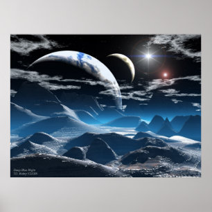 Tiefe blaue Nächte Poster