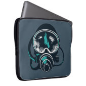 Tiefe blaue Sansibar-Tauchlaptop-Tasche Laptopschutzhülle (Vorne Rechts)